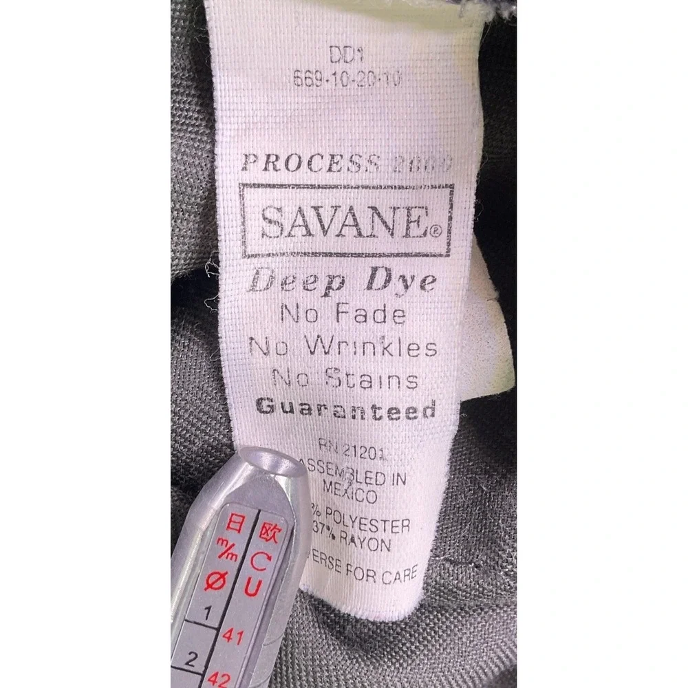 Savane Deep Dye Mens Pleated Dress Pants Olive Green Cuffed W36 L29